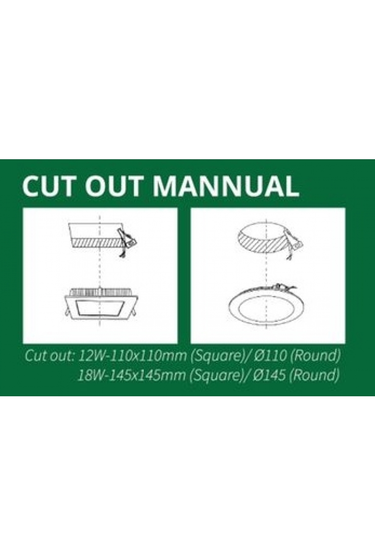 LED DOWNLIGHT 4 / 6 INCHE 12W /18W - ROUND / SQUARE (SIRIM) 