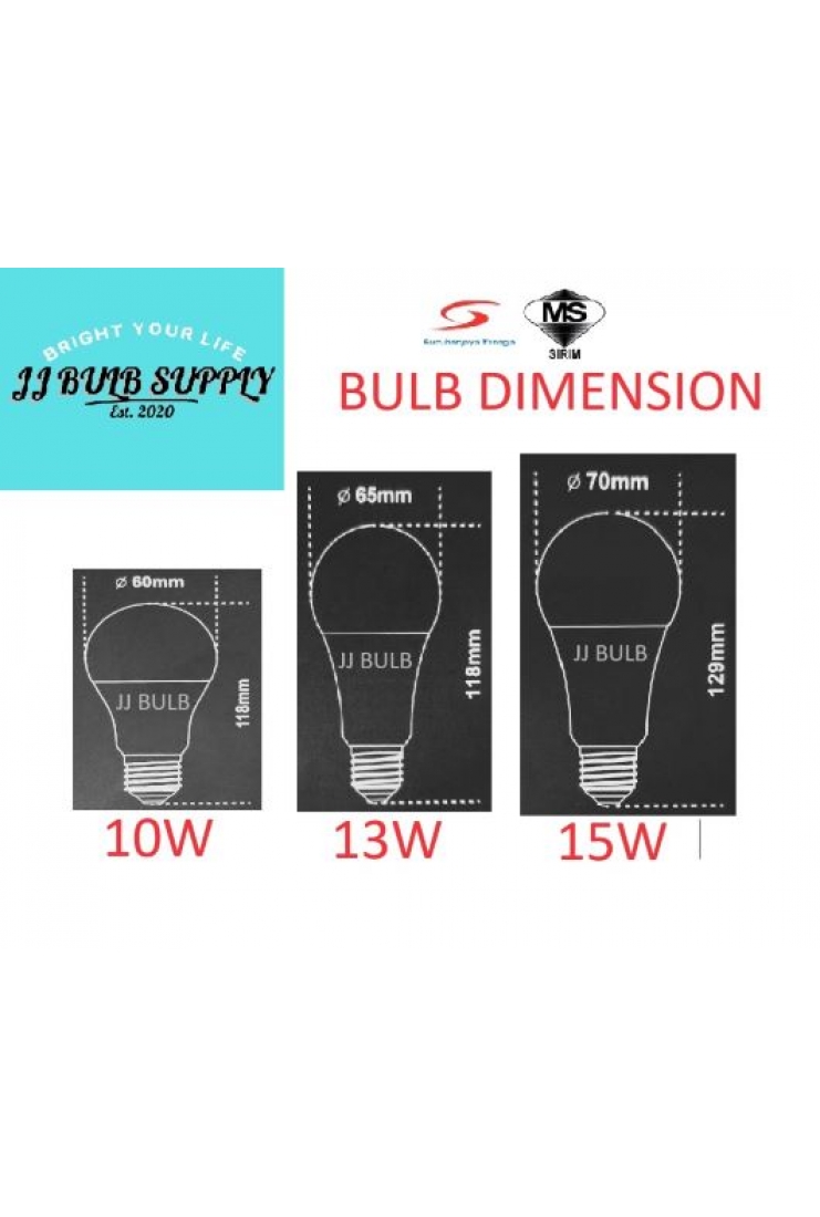 LED BULB 10W 13W 15W - E27 (SIRIM) QPA
