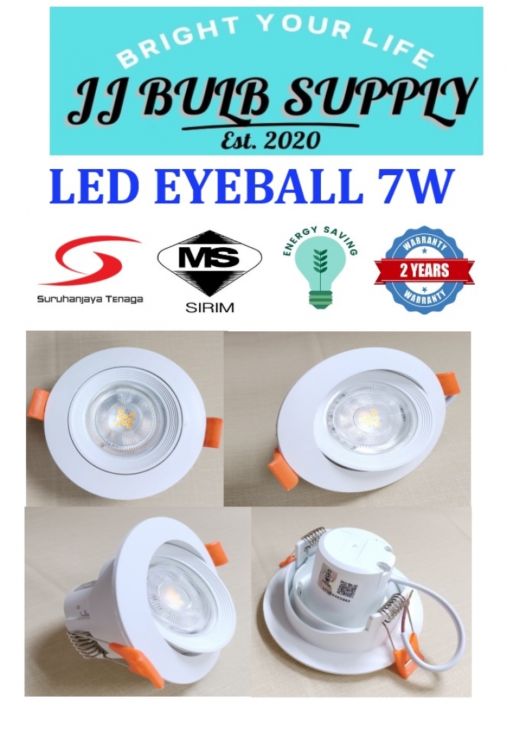 [Sirim] 7W Led Eyeball Recessed Eyeball Spotlight Round Ceiling Lighting