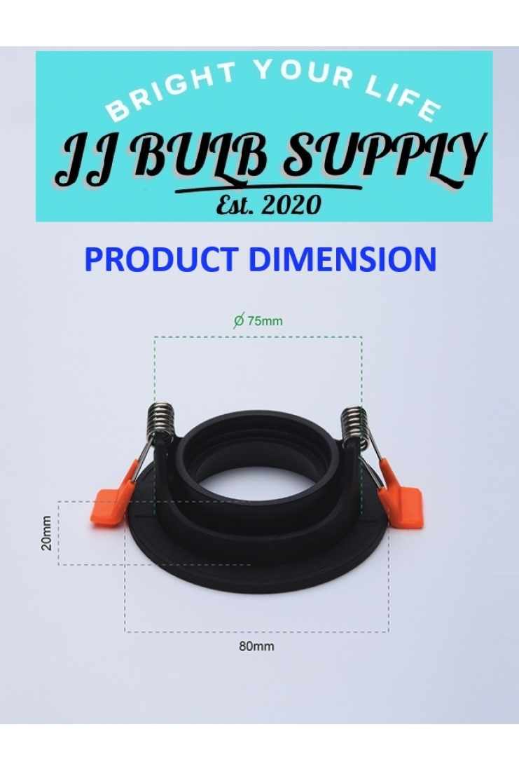 LED EYEBALL ROUND RECESSED FITTING GU10 (LX20-702P-AC)