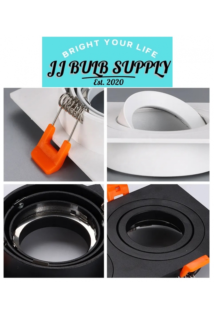 RECESSED SQUARE ROUND SPOT LIGHT MODULE HOUSING GU10 (LXT27)