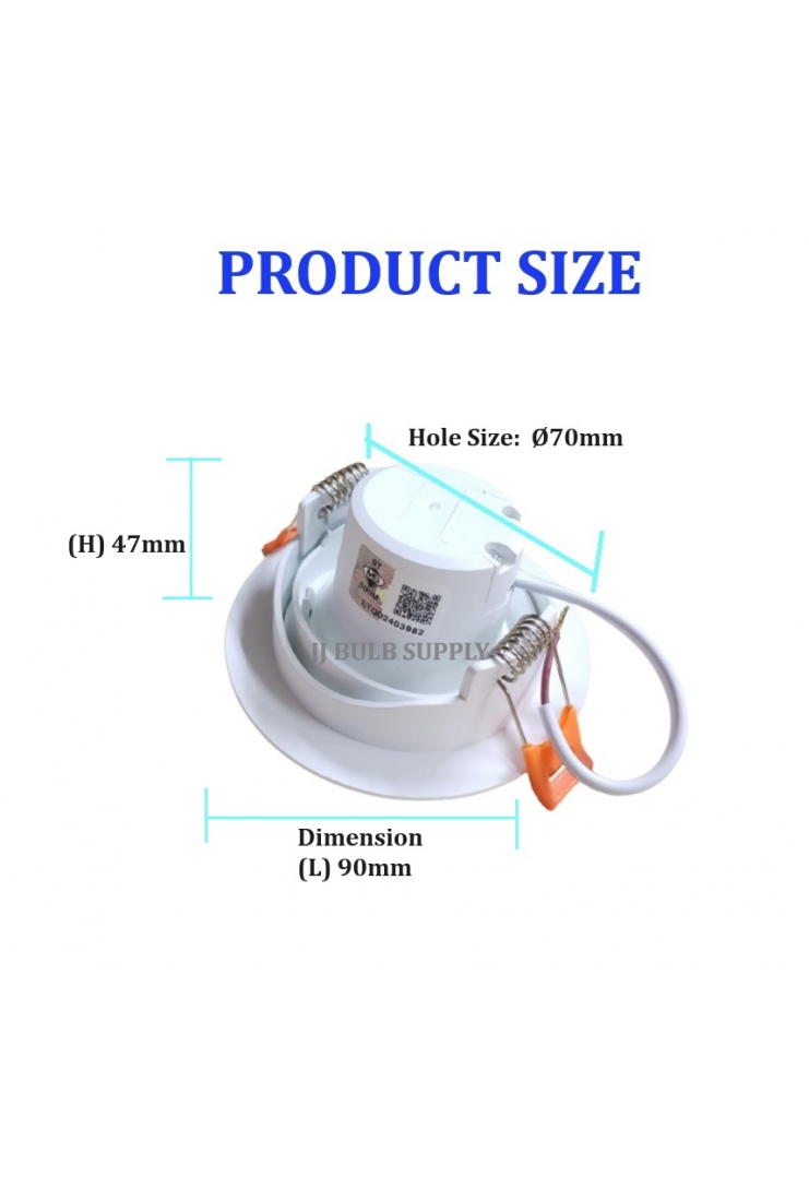 [Sirim] 7W Led Eyeball Recessed Eyeball Spotlight Round Ceiling Lighting
