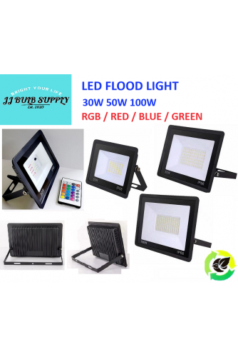 LED FLOOD LIGHT RGB / RED / BLUE / GREEN (30W / 50W / 100W)