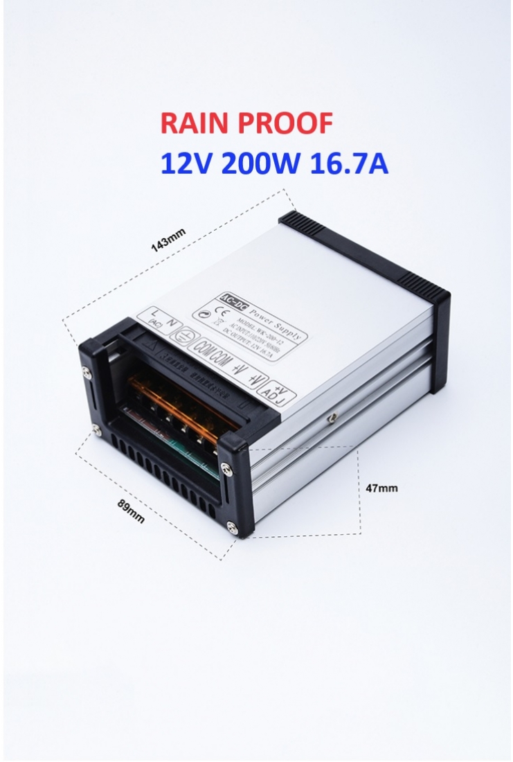 AC TO DC 12V POWER SUPPLY FOR CCTV / LED STRIP LIGHT