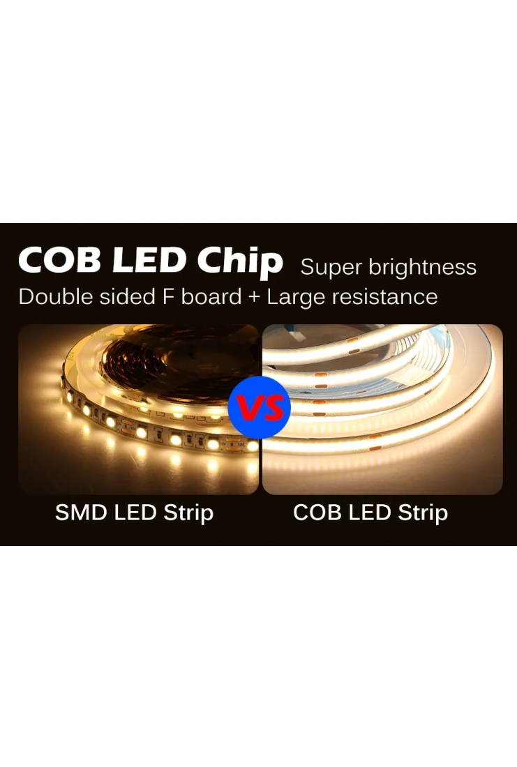 COB 256 SMD LED STRIP LIGHT 12V / 24V  5METER / 320 LED (NWP)