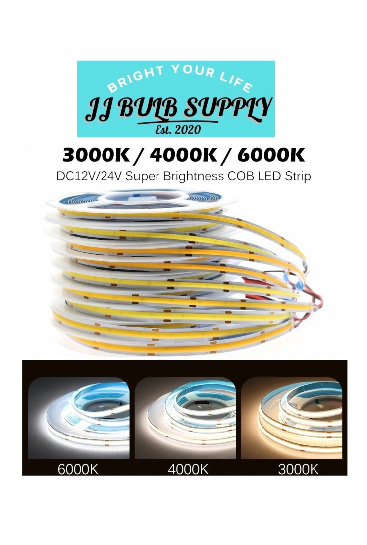 COB 256 SMD LED STRIP LIGHT 12V / 24V  5METER / 320 LED (NWP)