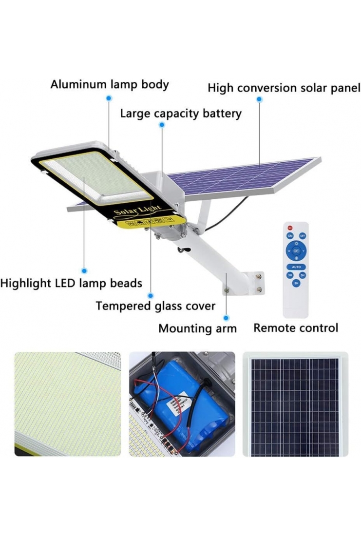 SUPER BRIGHT LED SOLAR STREET LIGHT 300W (8195)