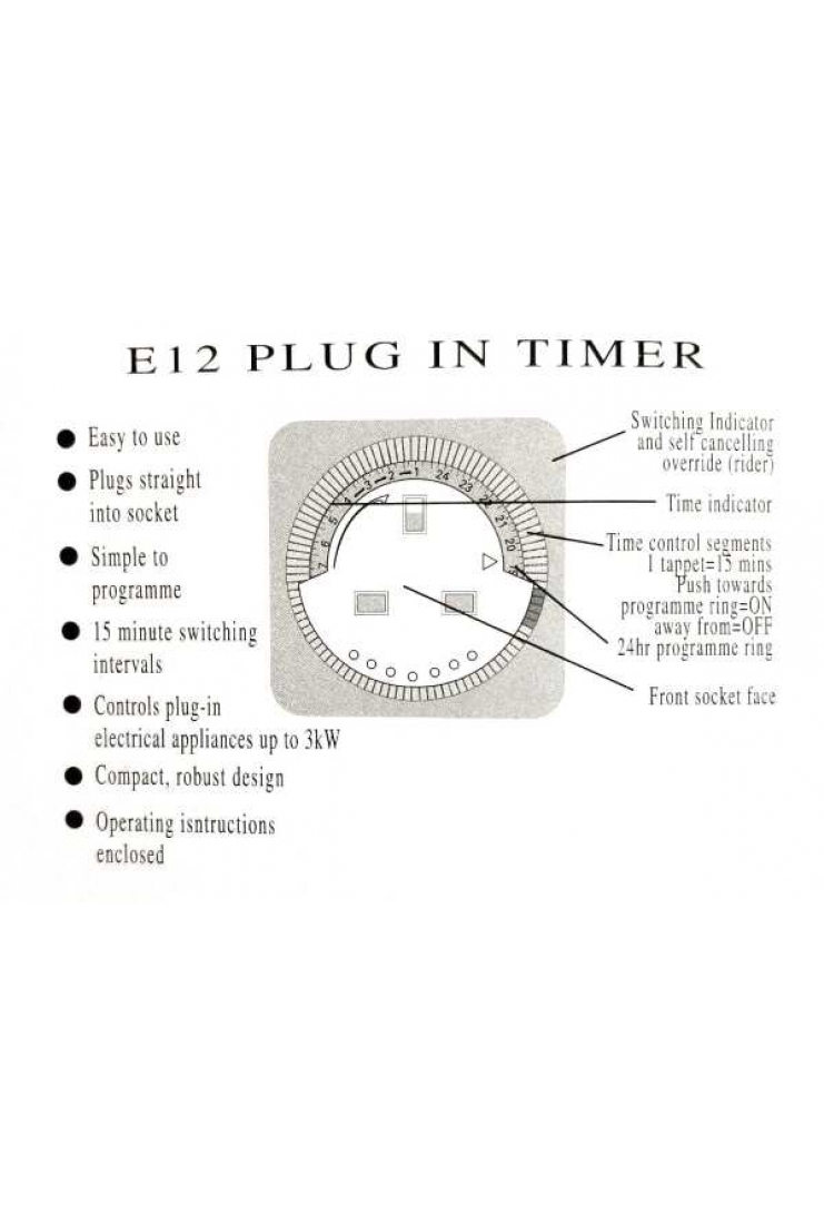 PLUG IN TIMER SWITCH SOCKET (BND50E12)