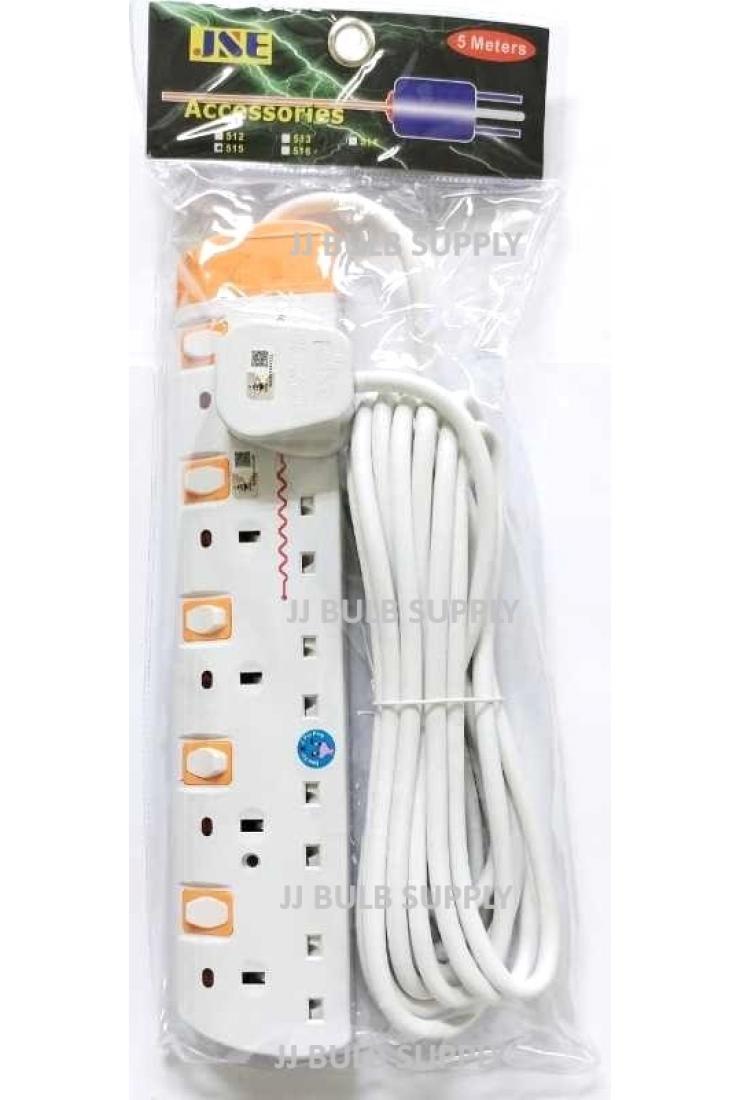 5 METER TRAILING SOCKET WITH SURGE PROTECTOR (SIRIM)